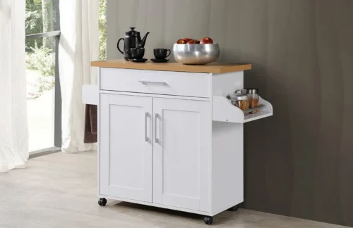 0003654 cristi kitchen cart with locking wheels