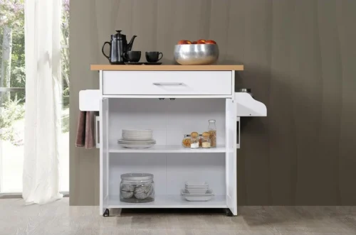 0003655 cristi kitchen cart with locking wheels