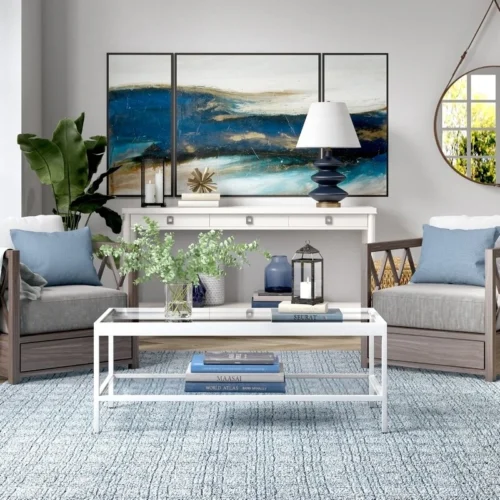 Seral coffee table with storage unit - Image 3