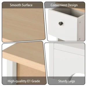 Snavy white shoe rack with 3 drawers - Image 3