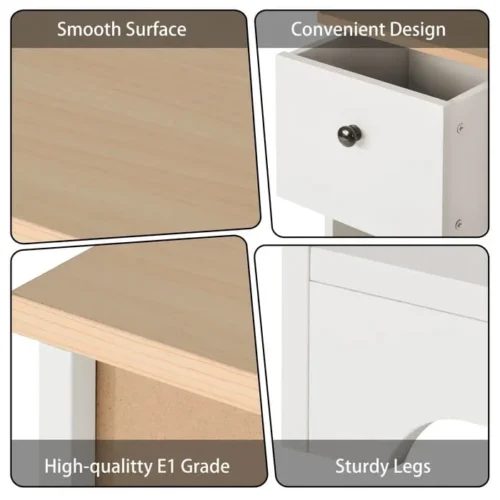 Snavy white shoe rack with 3 drawers - Image 3