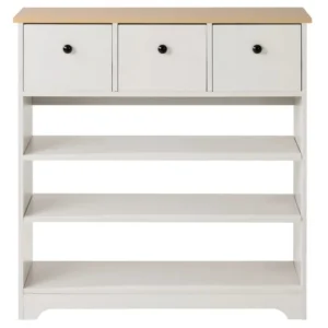 Snavy white shoe rack with 3 drawers - Image 8