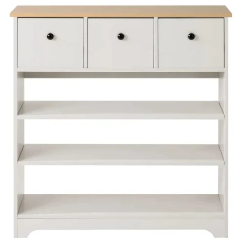 Snavy white shoe rack with 3 drawers - Image 8