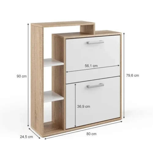 0005370 jaska flip down shoe storage cabinet