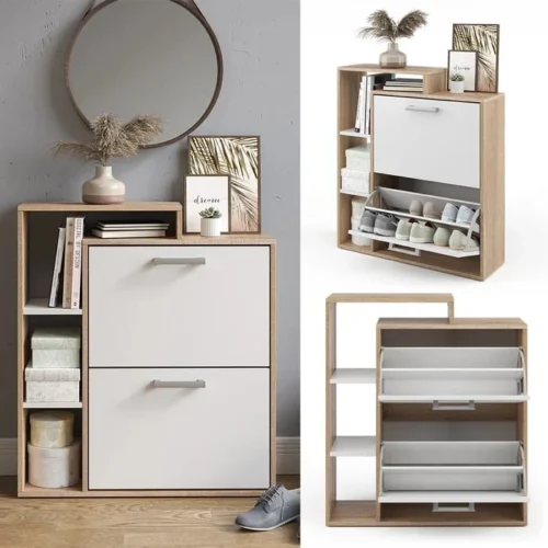 0005372 jaska flip down shoe storage cabinet
