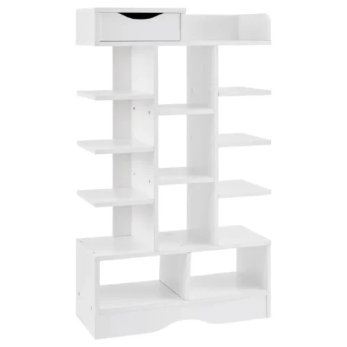 0005430 kanga white shoe rack 15 shelves