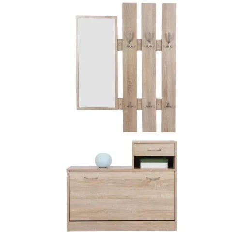 0005481 anda multifunctional shoe rack with mirror
