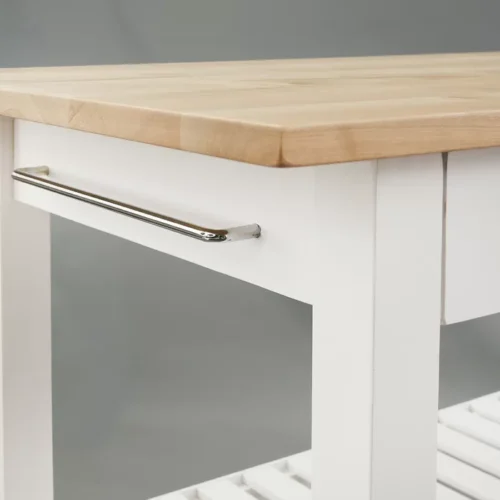 0006691 moppi solid wood kitchen island with shelves
