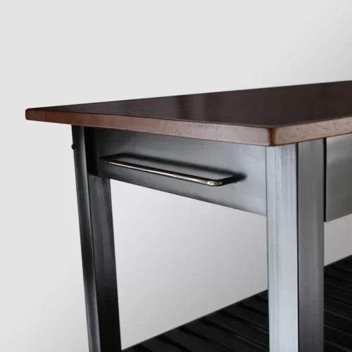 0006702 moppi solid wood kitchen island with shelves