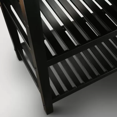 0006703 moppi solid wood kitchen island with shelves