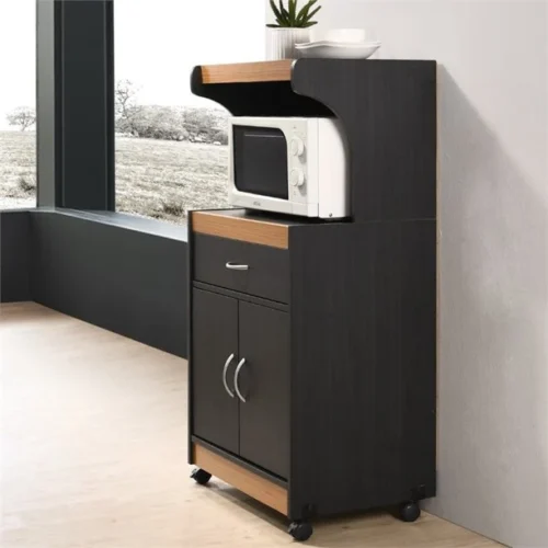0007046 masse microwave kitchen cart with open storage