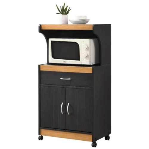 0007048 masse microwave kitchen cart with open storage