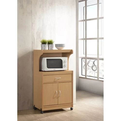 0007050 masse microwave kitchen cart with open storage