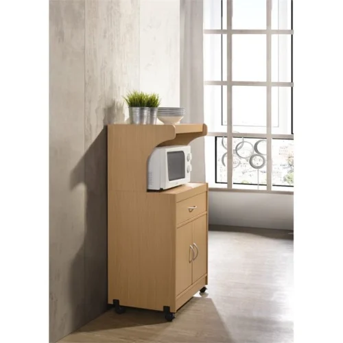 0007051 masse microwave kitchen cart with open storage