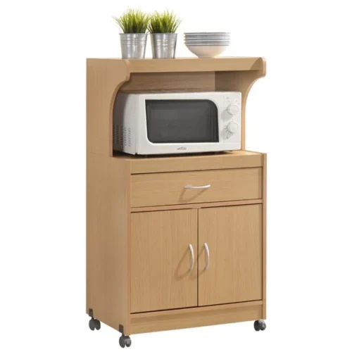 0007054 masse microwave kitchen cart with open storage