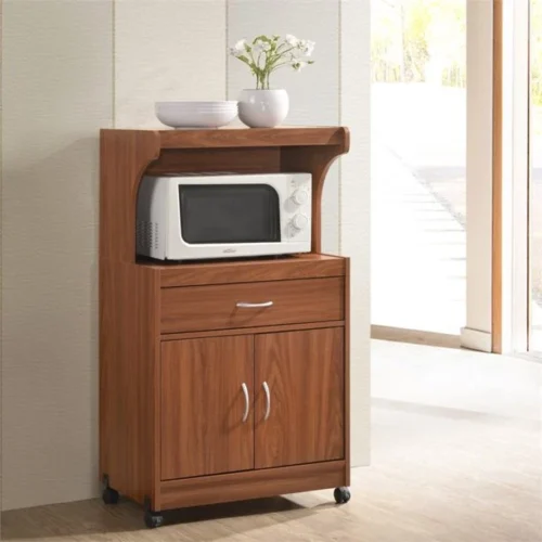 0007057 masse microwave kitchen cart with open storage