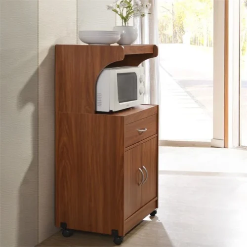 0007058 masse microwave kitchen cart with open storage