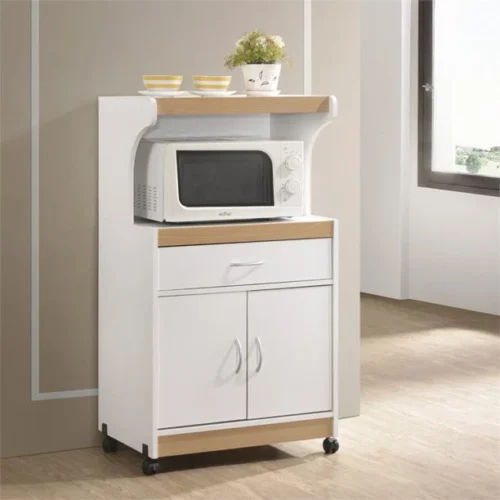 0007062 masse microwave kitchen cart with open storage