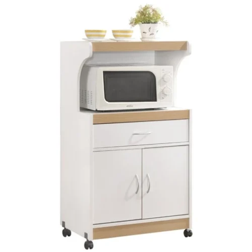 0007063 masse microwave kitchen cart with open storage