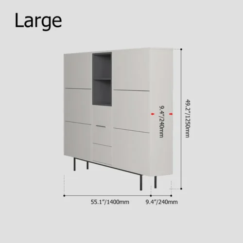 0007338 etik shoe storage cabinet with turnover doors