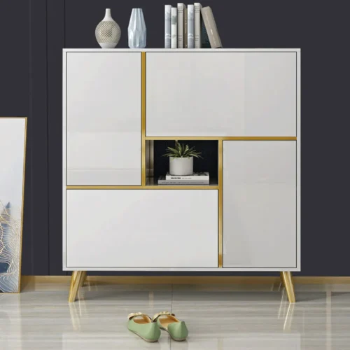 0007368 brada white modern shoe storage cabinet
