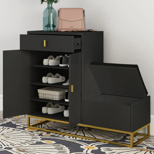 0007376 leotto shoe storage cabinet with seat