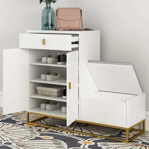 0007381 leotto shoe storage cabinet with seat