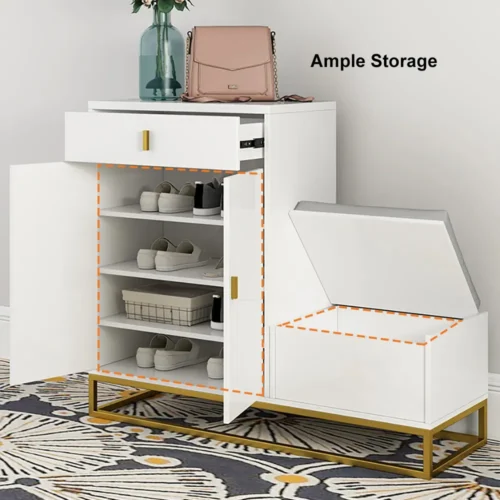 0007382 leotto shoe storage cabinet with seat