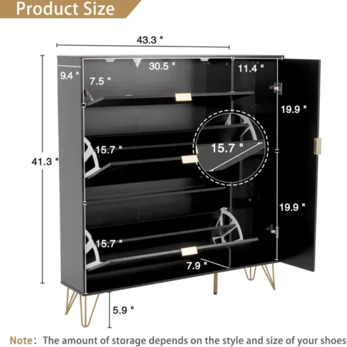 0007419 crivi wood shoe storage cabinet