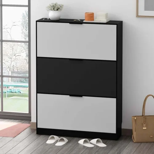 0007712 zano shoe storage cabinet with 3 drawers