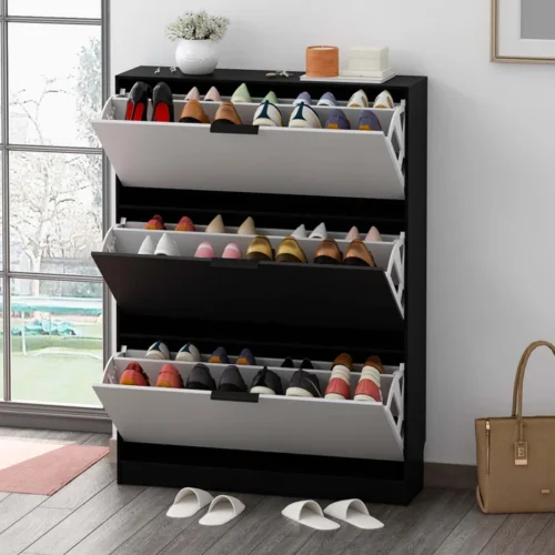 0007713 zano shoe storage cabinet with 3 drawers