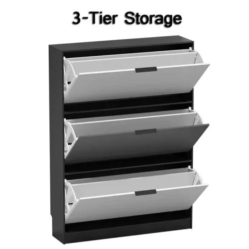 0007719 zano shoe storage cabinet with 3 drawers