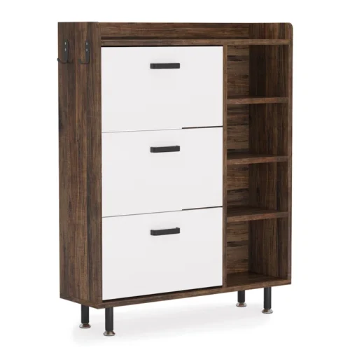 0007737 calzar brown shoe storage cabinet