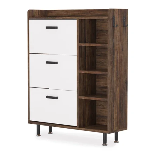 0007739 calzar brown shoe storage cabinet