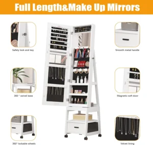 Alkamar jewelry cabinet with mirror - Image 7