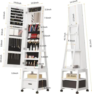 Alkamar jewelry cabinet with mirror - Image 8