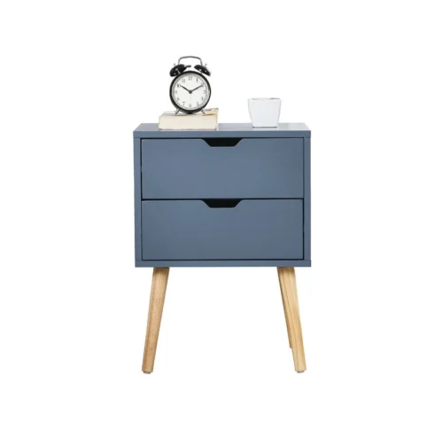 Modern nightstand with gray drawers - Image 4