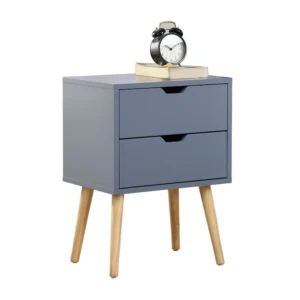 Modern nightstand with gray drawers - Image 5