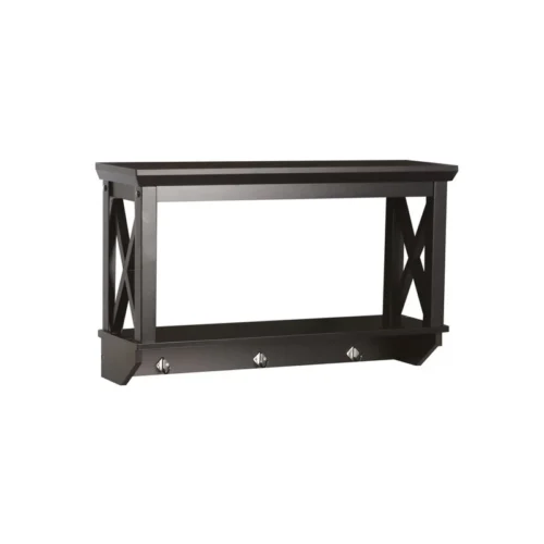 0001818 schut dark wall shelf with hooks