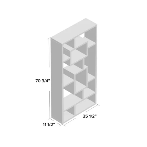 0002269 senui geometric bookcase