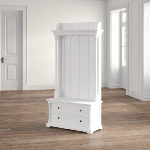 Velvy Storage Bench with Coat Rack - Image 4