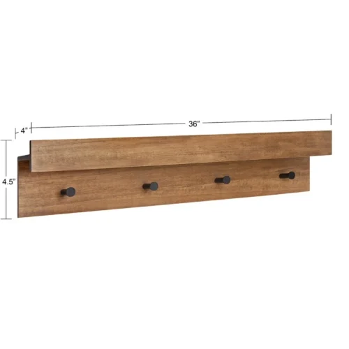 0002800 semiala wall mounted shelf with hooks