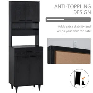 Madea kitchen buffet with wooden storage cabinet - Image 4