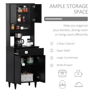 Madea kitchen buffet with wooden storage cabinet - Image 5