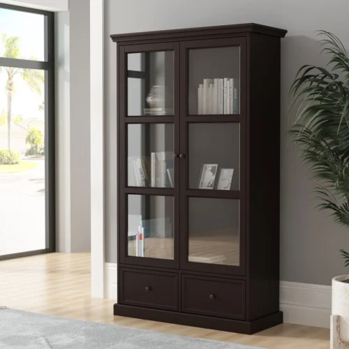 Storage cabinet with glass doors - Image 2