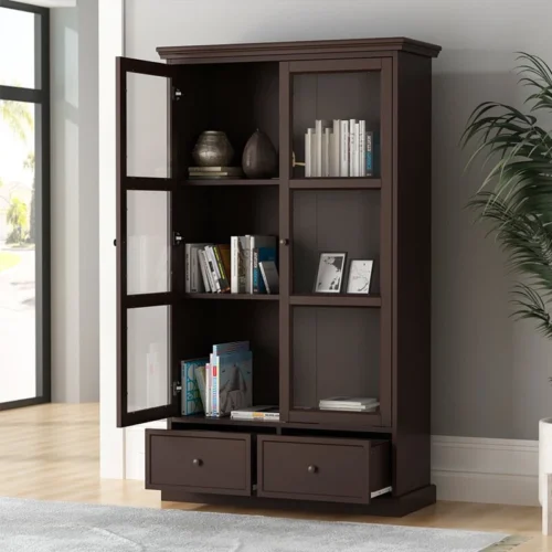 Storage cabinet with glass doors - Image 3