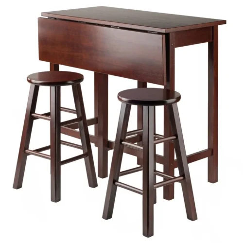 0003740 kita counter height drop leaf solid wood dining set