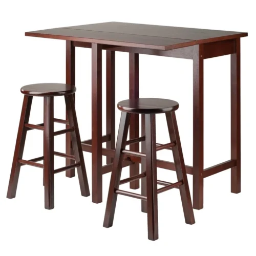 0003741 kita counter height drop leaf solid wood dining set