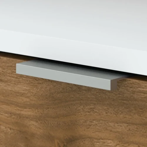 Loarzo White and Wood Undershelf Storage Unit - Image 3