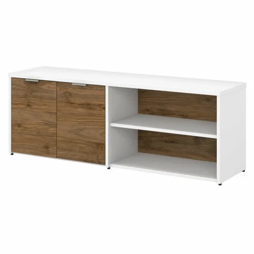 Loarzo White and Wood Undershelf Storage Unit - Image 5
